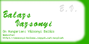 balazs vazsonyi business card